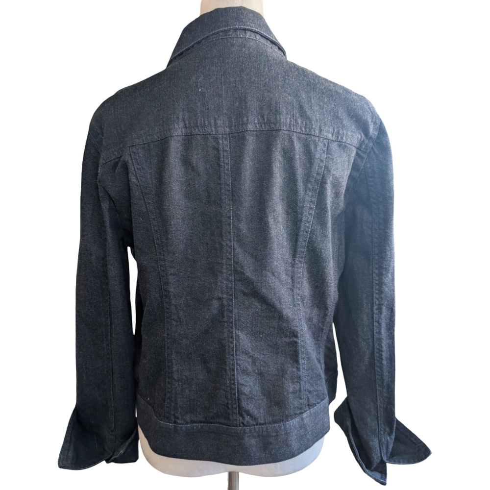Talbots Dark Blue Jean Jacket Size 14 - Picture 10 of 13